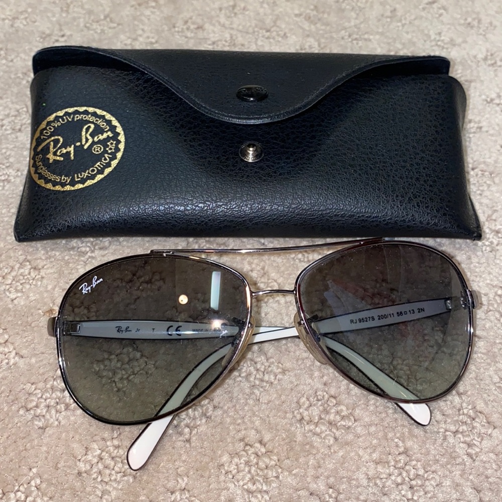 RAY-BAN RJ JUNIOR gunmetal frame sunglasses with grey lenses